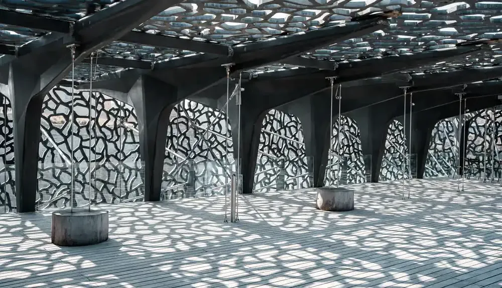 Vue du rooftop du Mucem